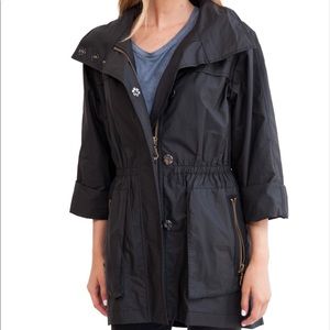 Like ciao Milano-The Anorak- Black Waxed Cotton